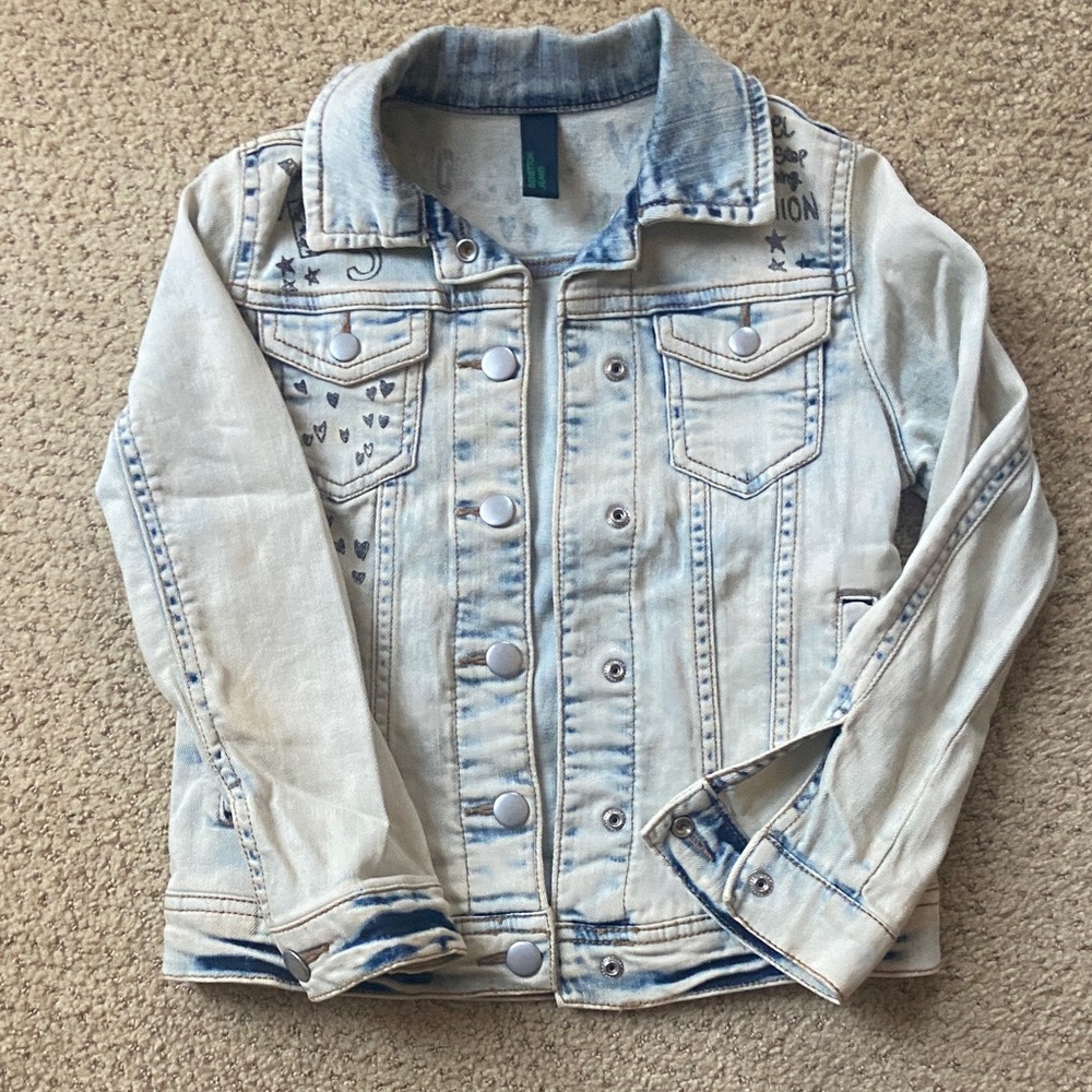 United Colors Of Benetton Light Blue Kids Jean Jacket